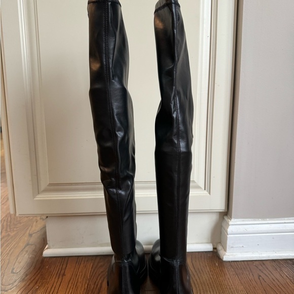 $550 PAUL GREEN Osborne Over the Knee Boot LEATHER CHUNKY BLACK - Picture 7 of 11